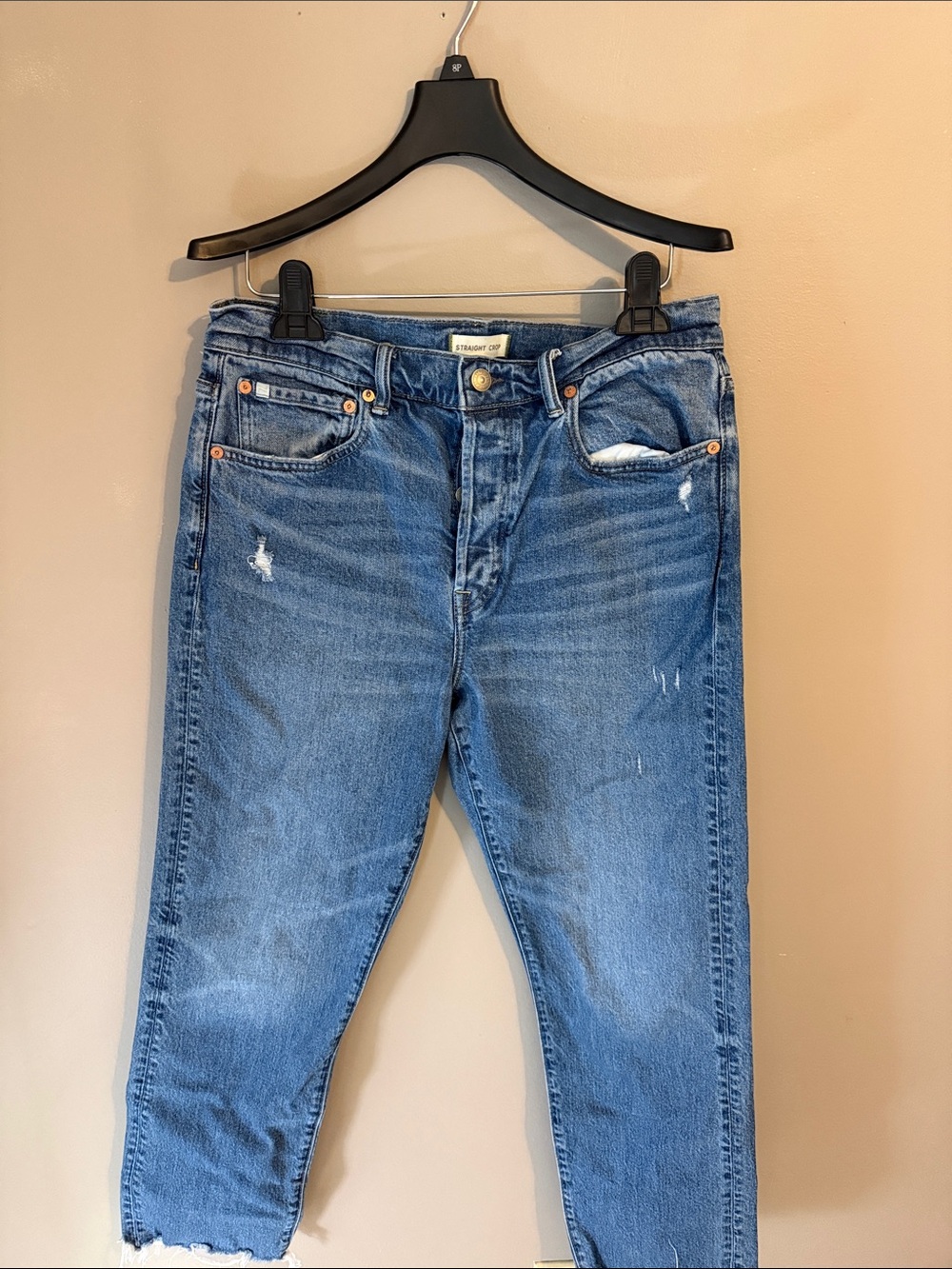 AE77 Premium Straight Crop Jean.  Size 12.